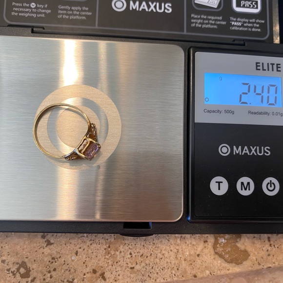 Vintage Pink Ice Solitaire 10k Yellow Gold Ring Size 7 - Picture 8 of 8